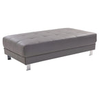 Pouffe capitonné en similicuir