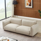 Canapé de luxe moderne Manar Mid-Century en cuir véritable