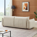 Canapé de luxe moderne Manar Mid-Century en cuir véritable