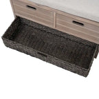 Banc à chaussures entièrement assemblé avec coussin amovible