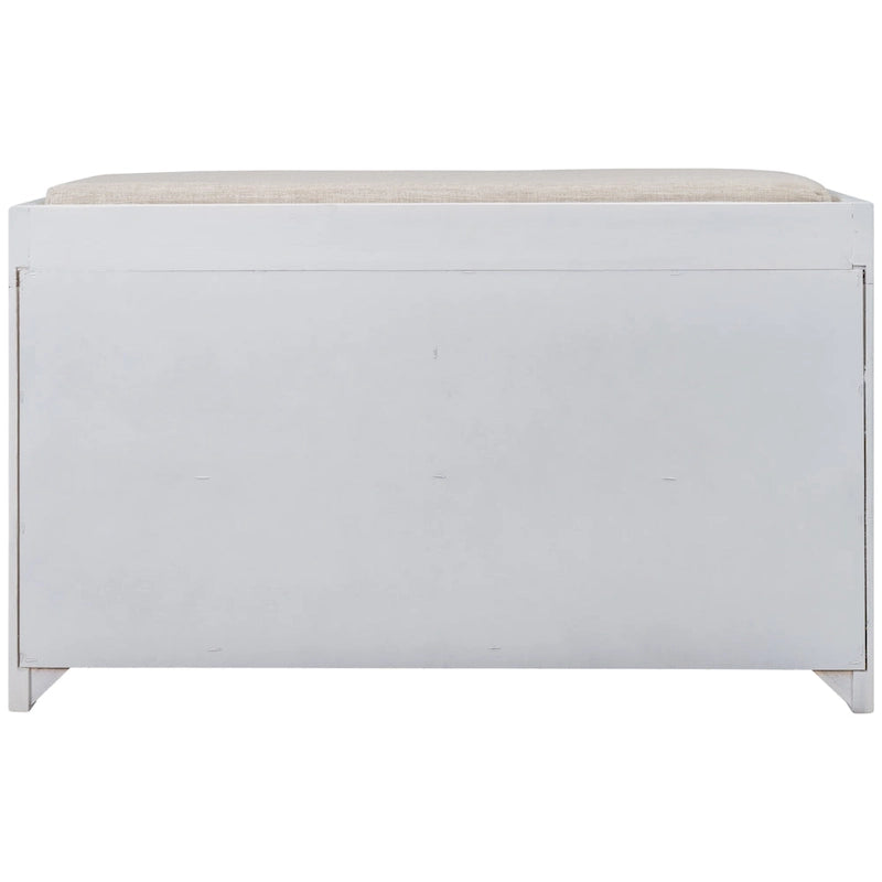 Banc à chaussures entièrement assemblé avec coussin amovible