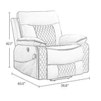Fauteuil inclinable électrique chauffant de massage en cuir moderne pour personnes âgées
