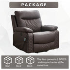 Fauteuil inclinable électrique chauffant de massage en cuir moderne pour personnes âgées