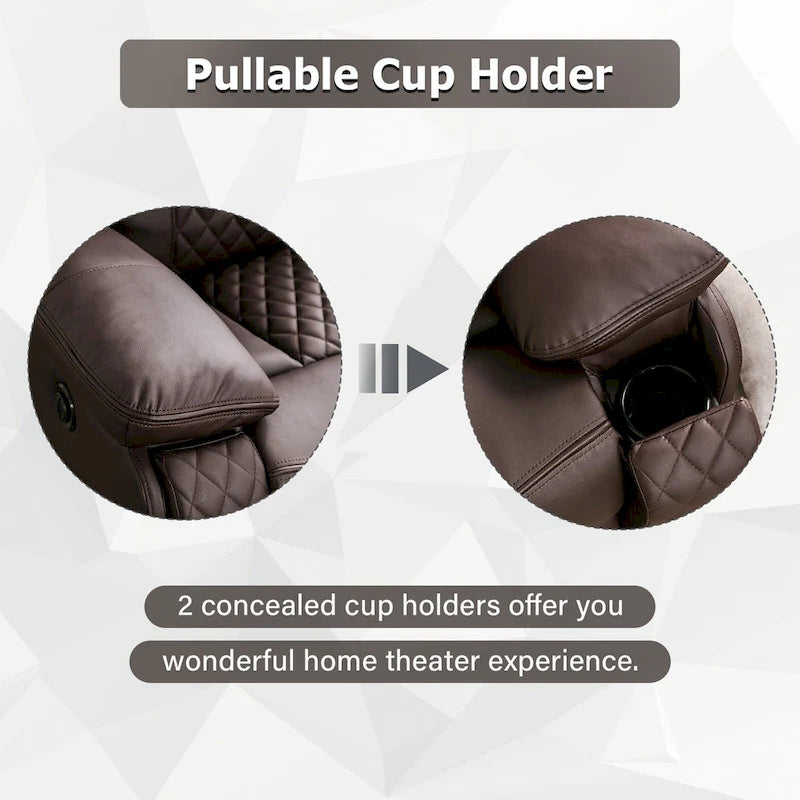 Fauteuil inclinable électrique chauffant de massage en cuir moderne pour personnes âgées