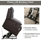 Fauteuil inclinable électrique chauffant de massage en cuir moderne pour personnes âgées