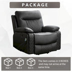 Fauteuil inclinable électrique chauffant de massage en cuir moderne pour personnes âgées