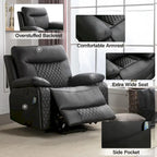 Fauteuil inclinable électrique chauffant de massage en cuir moderne pour personnes âgées