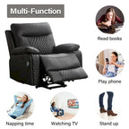 Fauteuil inclinable électrique chauffant de massage en cuir moderne pour personnes âgées