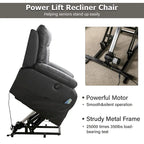 Fauteuil inclinable électrique chauffant de massage en cuir moderne pour personnes âgées