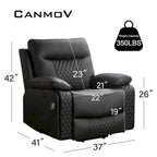 Fauteuil inclinable électrique chauffant de massage en cuir moderne pour personnes âgées