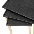 Tables d'appoint gigognes bicolores - Noir/Doré