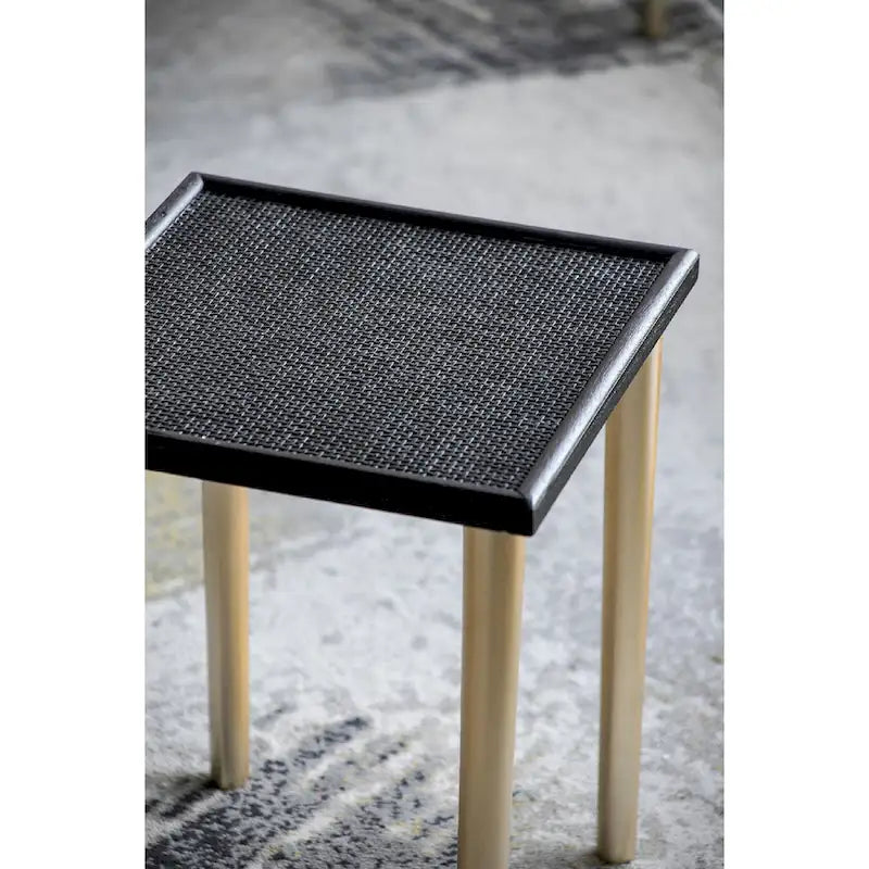 Tables d'appoint gigognes bicolores - Noir/Doré