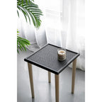 Tables d'appoint gigognes bicolores - Noir/Doré