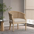 Fauteuil d'appoint en bois et rotin Steinaker