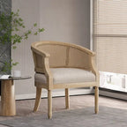 Fauteuil d'appoint en bois et rotin Steinaker
