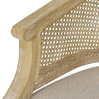 Fauteuil d'appoint en bois et rotin Steinaker