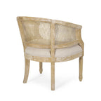 Fauteuil d'appoint en bois et rotin Steinaker