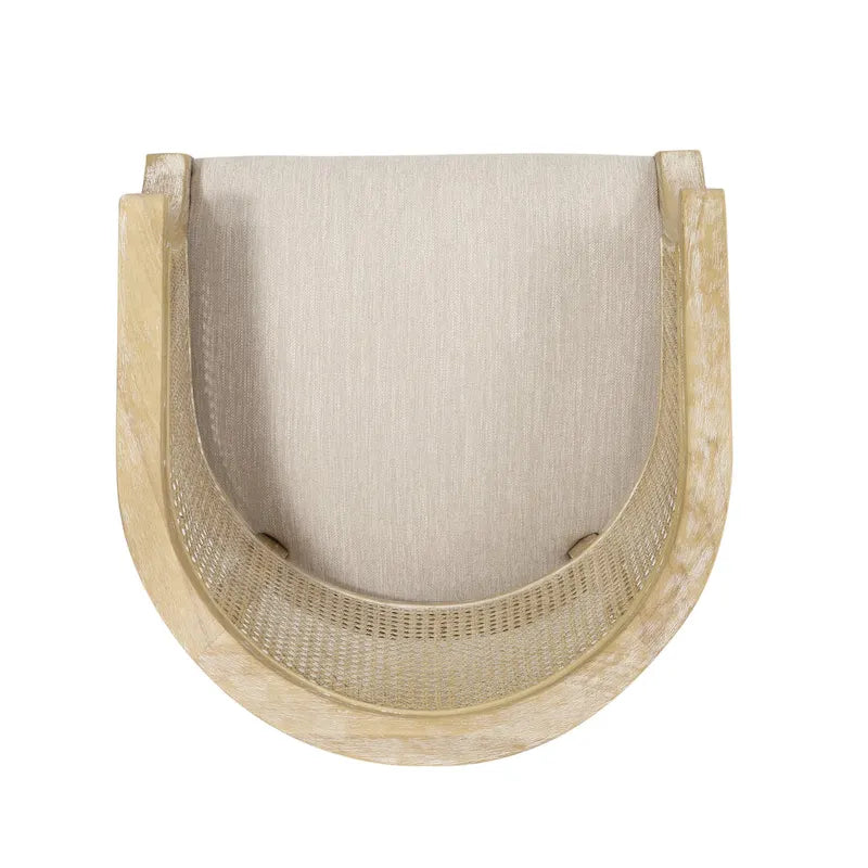 Fauteuil d'appoint en bois et rotin Steinaker