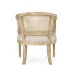 Fauteuil d'appoint en bois et rotin Steinaker