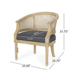 Fauteuil d'appoint en bois et rotin Steinaker