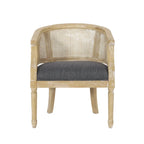 Fauteuil d'appoint en bois et rotin Steinaker