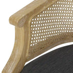 Fauteuil d'appoint en bois et rotin Steinaker