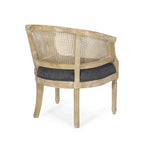 Fauteuil d'appoint en bois et rotin Steinaker