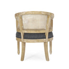 Fauteuil d'appoint en bois et rotin Steinaker