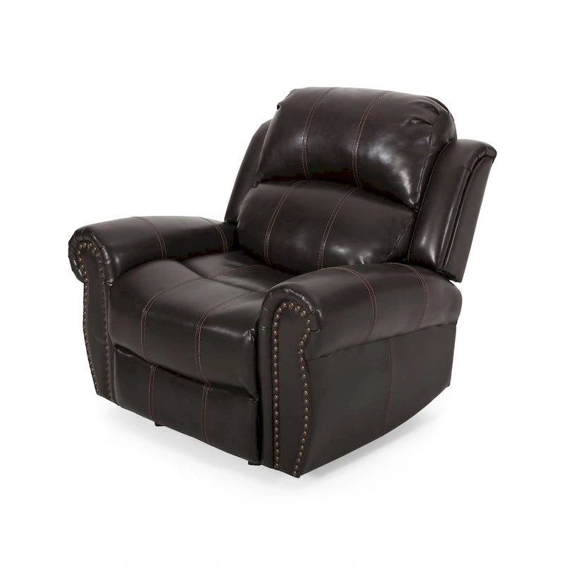 Fauteuil inclinable planeur en cuir reconstitué Charlie