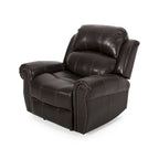 Fauteuil inclinable planeur en cuir reconstitué Charlie