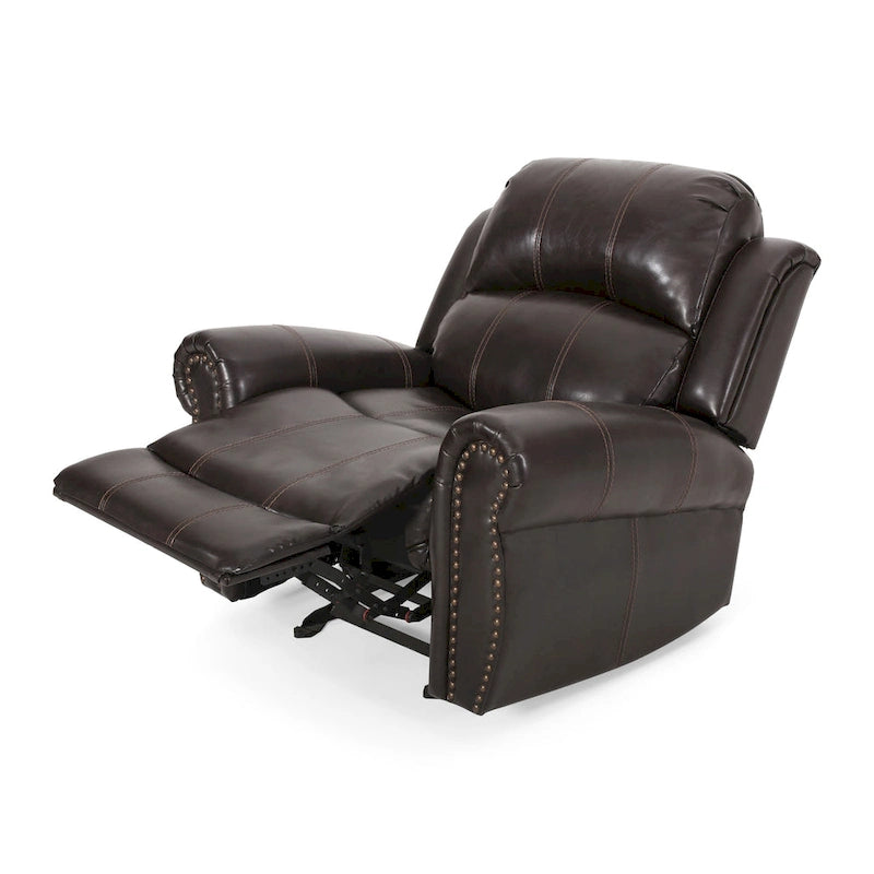Fauteuil inclinable planeur en cuir reconstitué Charlie