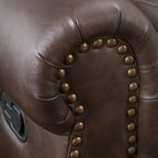 Fauteuil inclinable planeur en cuir reconstitué Charlie