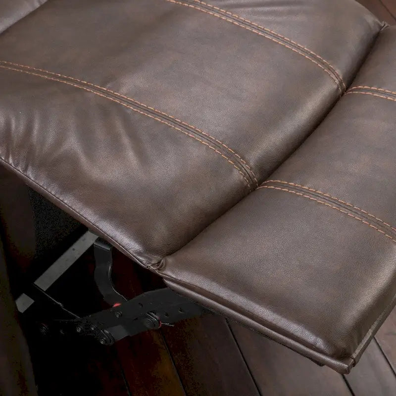 Fauteuil inclinable planeur en cuir reconstitué Charlie