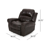 Fauteuil inclinable planeur en cuir reconstitué Charlie