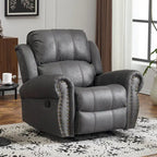 Fauteuil inclinable planeur en cuir reconstitué Charlie