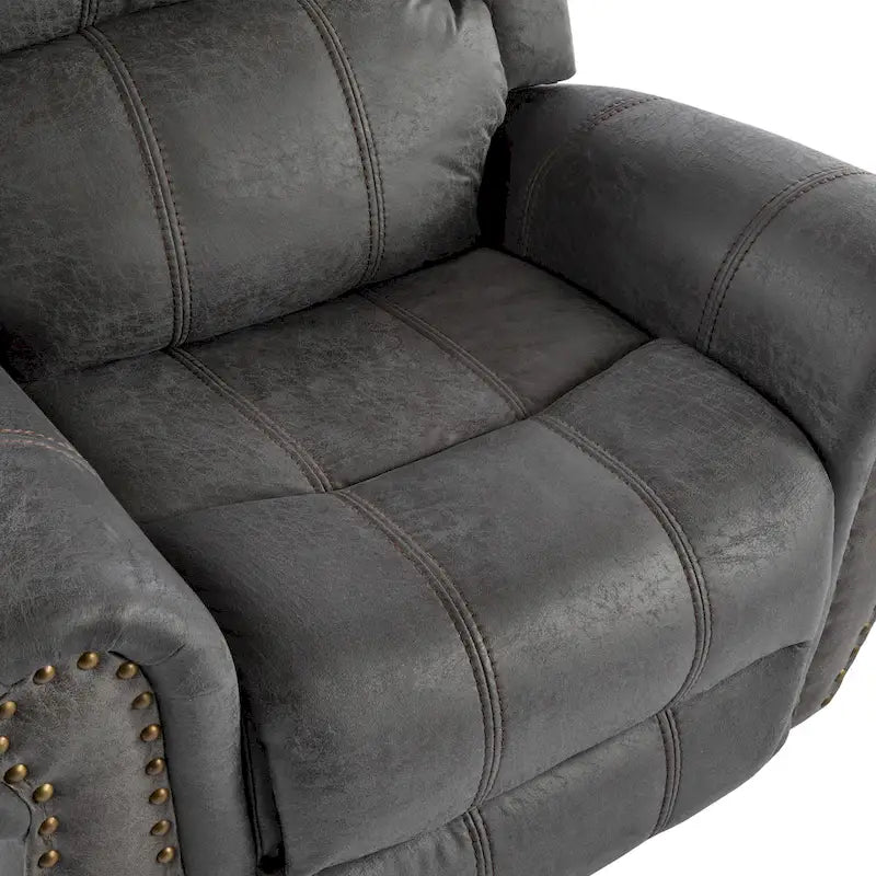 Fauteuil inclinable planeur en cuir reconstitué Charlie