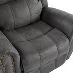 Fauteuil inclinable planeur en cuir reconstitué Charlie
