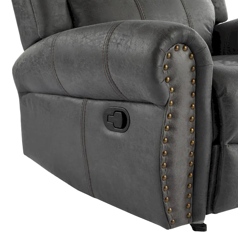 Fauteuil inclinable planeur en cuir reconstitué Charlie