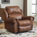 Fauteuil inclinable planeur en cuir reconstitué Charlie