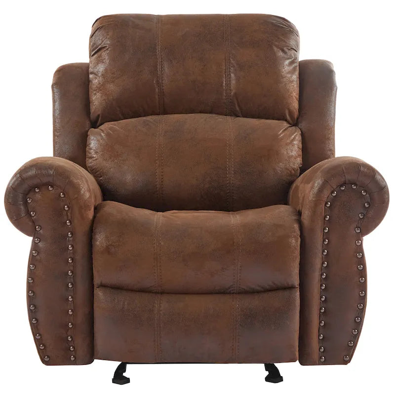 Fauteuil inclinable planeur en cuir reconstitué Charlie