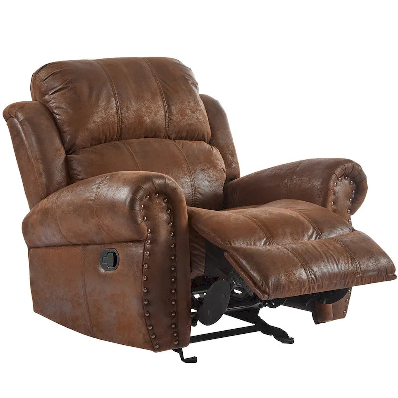 Fauteuil inclinable planeur en cuir reconstitué Charlie