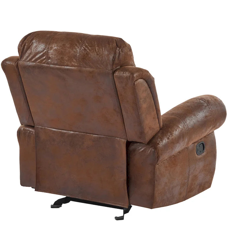 Fauteuil inclinable planeur en cuir reconstitué Charlie