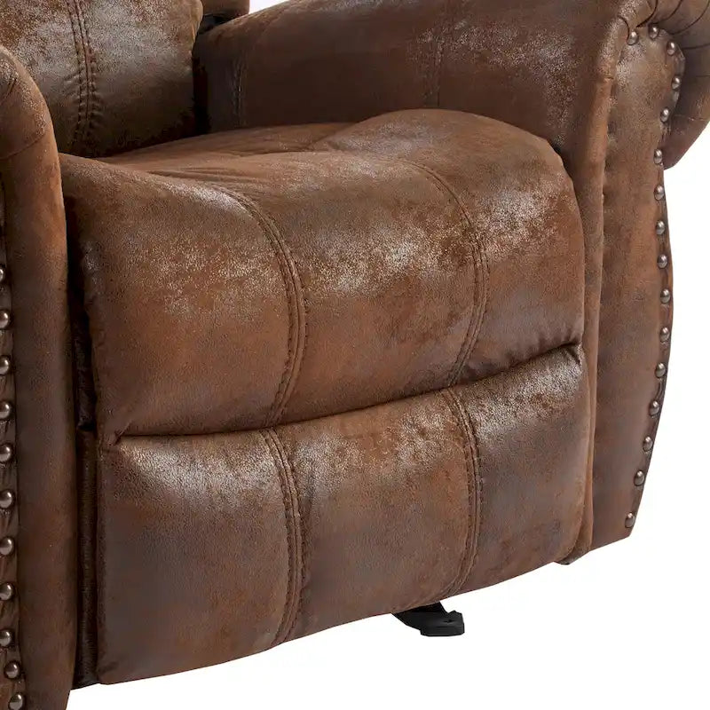 Fauteuil inclinable planeur en cuir reconstitué Charlie