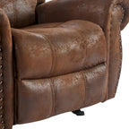 Fauteuil inclinable planeur en cuir reconstitué Charlie