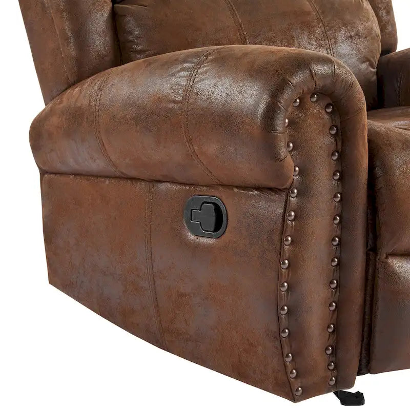Fauteuil inclinable planeur en cuir reconstitué Charlie