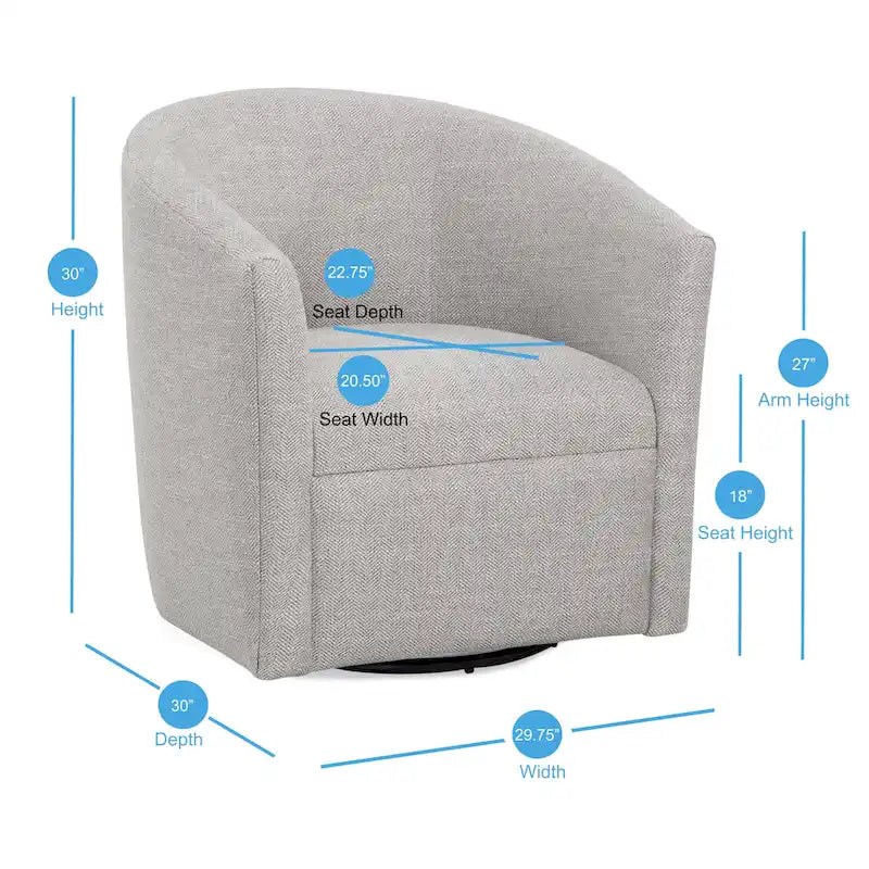 Fauteuil d'appoint pivotant Leony