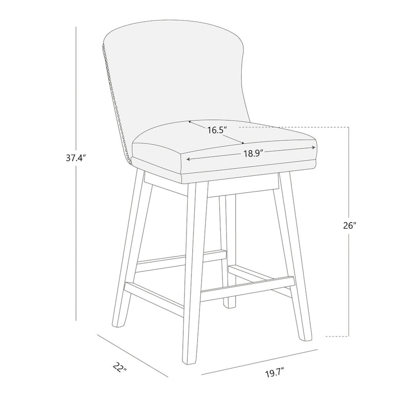 Tabouret de comptoir pivotant Mia