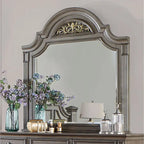 Commode traditionnelle à 9 tiroirs et miroir