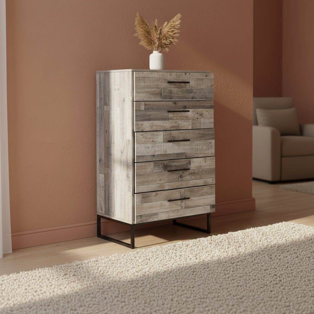 Ashley Furniture Neilsville Whitewash Chest of Drawers