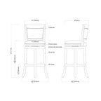 Tabouret de bar pivotant hauteur bar Bristol